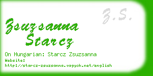 zsuzsanna starcz business card